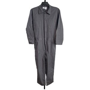 Toptie mens coveralls uniform suit GRAY mechanic work pants‎ shirt MEDIUM EUC A7